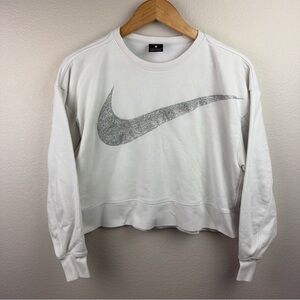 Nike Cropped Sweatshirt Long Sleeve Logo White Women’s Small